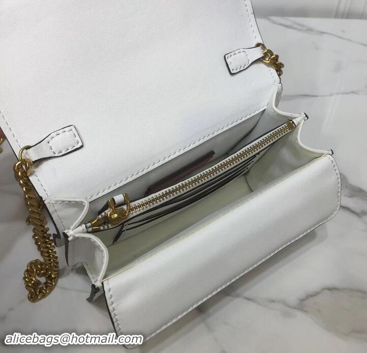 Most Popular Valentino VRing Chain Shoulder Bag 601466 White