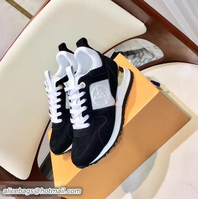 Shop Replica Louis Vuitton Run Away Sneakers LV92237 Suede Black