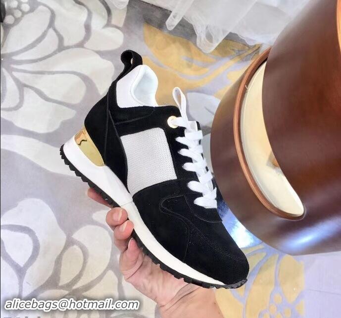 Shop Replica Louis Vuitton Run Away Sneakers LV92237 Suede Black