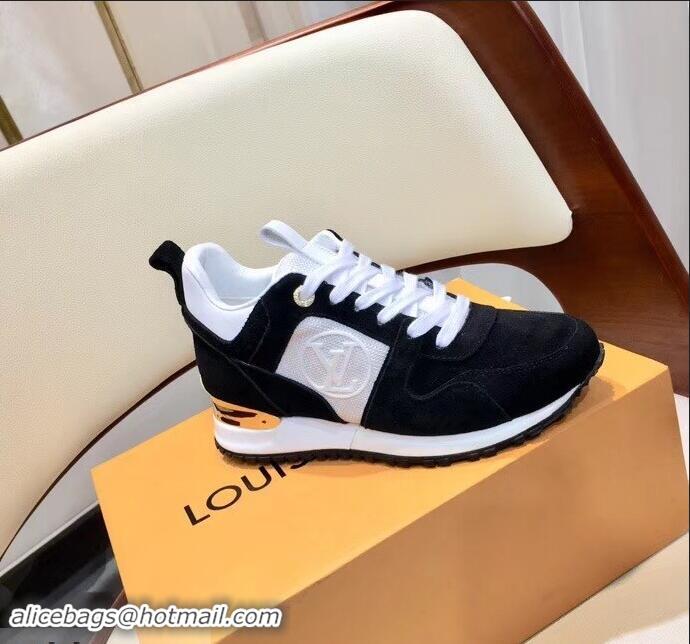 Shop Replica Louis Vuitton Run Away Sneakers LV92237 Suede Black