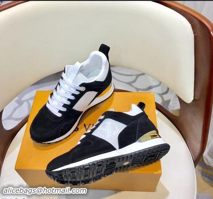 Shop Replica Louis Vuitton Run Away Sneakers LV92237 Suede Black