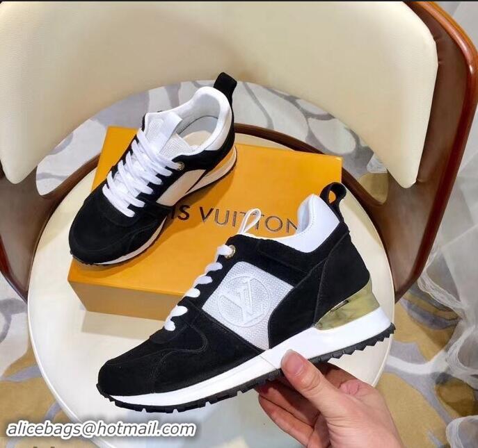 Shop Replica Louis Vuitton Run Away Sneakers LV92237 Suede Black