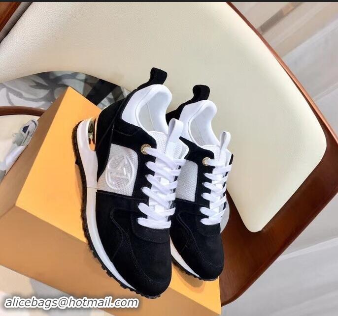 Shop Replica Louis Vuitton Run Away Sneakers LV92237 Suede Black