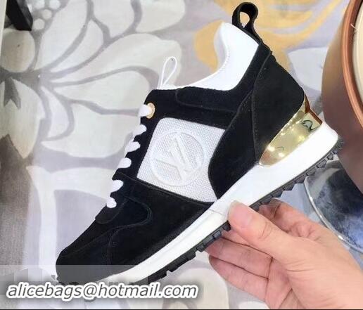 Shop Replica Louis Vuitton Run Away Sneakers LV92237 Suede Black