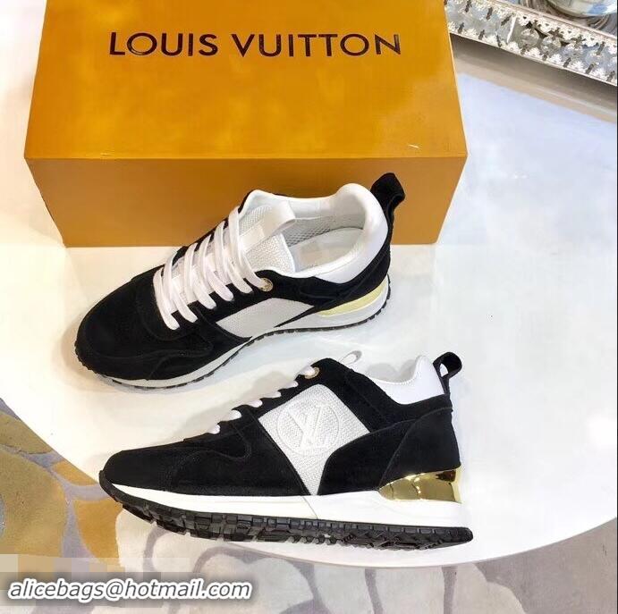 Shop Replica Louis Vuitton Run Away Sneakers LV92237 Suede Black