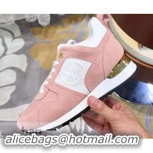 Promotional Louis Vuitton Run Away Sneakers LV92237 Suede Pink