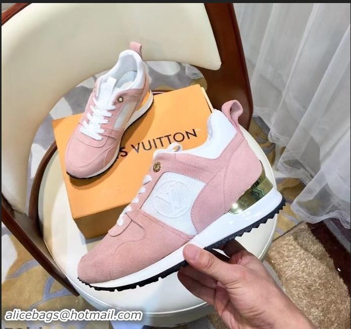 Promotional Louis Vuitton Run Away Sneakers LV92237 Suede Pink