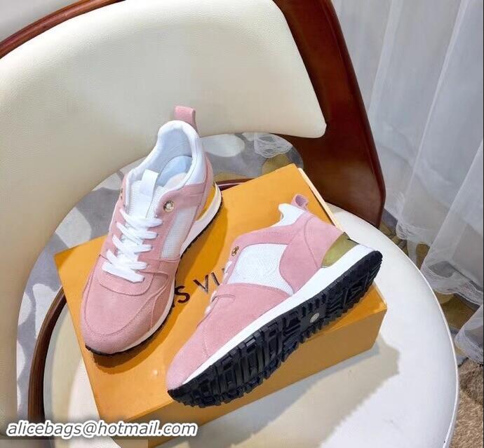 Promotional Louis Vuitton Run Away Sneakers LV92237 Suede Pink