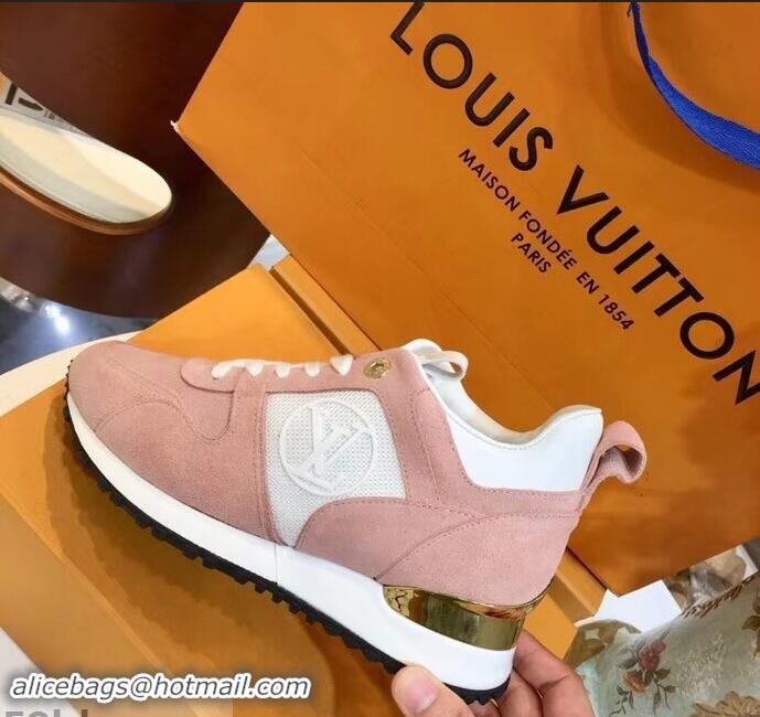 Promotional Louis Vuitton Run Away Sneakers LV92237 Suede Pink