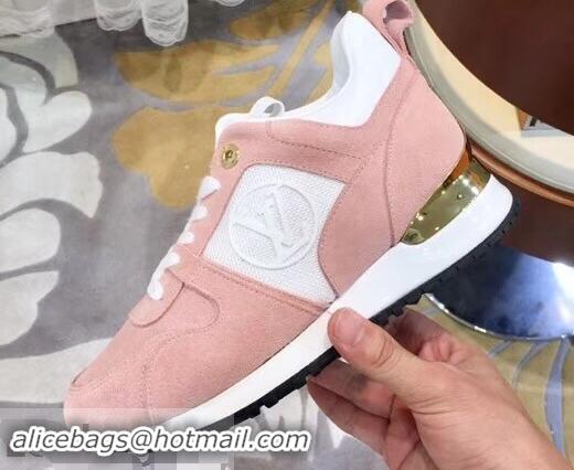 Promotional Louis Vuitton Run Away Sneakers LV92237 Suede Pink