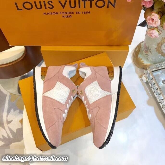 Promotional Louis Vuitton Run Away Sneakers LV92237 Suede Pink