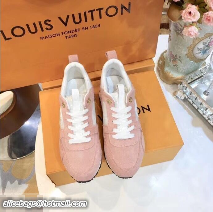 Promotional Louis Vuitton Run Away Sneakers LV92237 Suede Pink