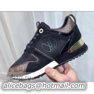 Best Fake Louis Vuitton Run Away Sneakers LV92244 Monogram Canvas Black