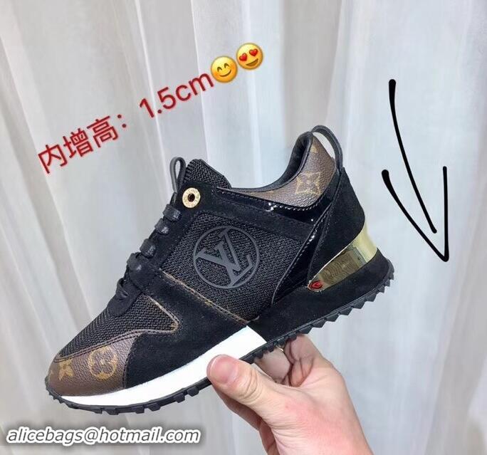 Best Fake Louis Vuitton Run Away Sneakers LV92244 Monogram Canvas Black