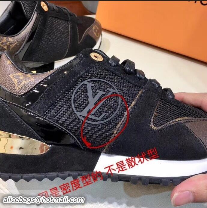 Best Fake Louis Vuitton Run Away Sneakers LV92244 Monogram Canvas Black