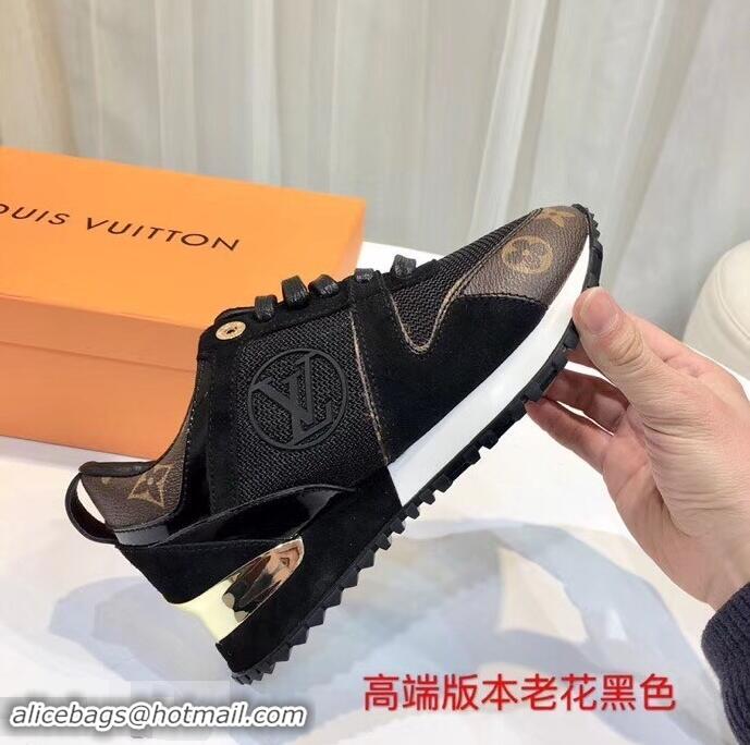 Best Fake Louis Vuitton Run Away Sneakers LV92244 Monogram Canvas Black