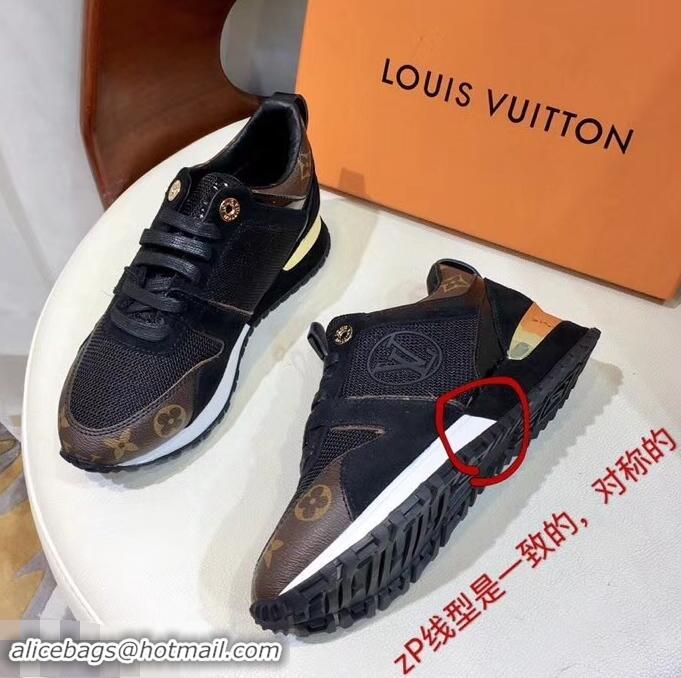 Best Fake Louis Vuitton Run Away Sneakers LV92244 Monogram Canvas Black