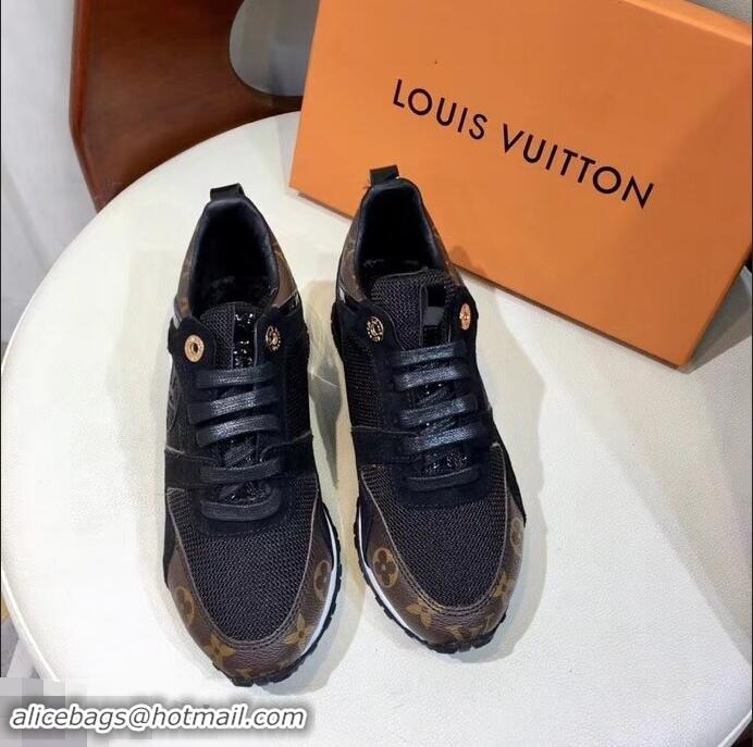 Best Fake Louis Vuitton Run Away Sneakers LV92244 Monogram Canvas Black