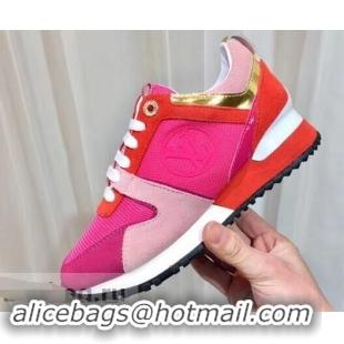 Famous Brand Louis Vuitton Run Away Sneakers LV92245 Fuchsia