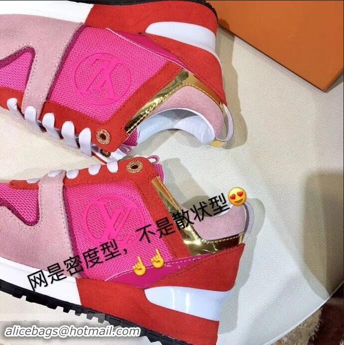 Famous Brand Louis Vuitton Run Away Sneakers LV92245 Fuchsia