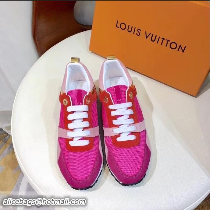 Famous Brand Louis Vuitton Run Away Sneakers LV92245 Fuchsia