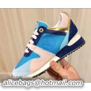 Best Promotional Louis Vuitton Run Away Sneakers LV92245 Blue