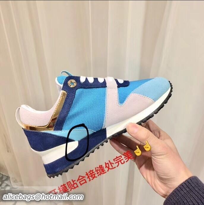 Best Promotional Louis Vuitton Run Away Sneakers LV92245 Blue