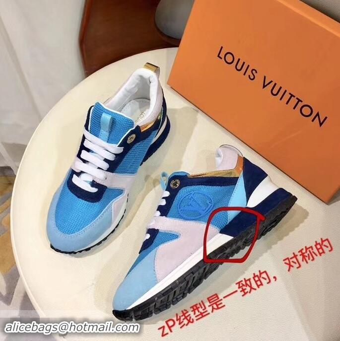 Best Promotional Louis Vuitton Run Away Sneakers LV92245 Blue