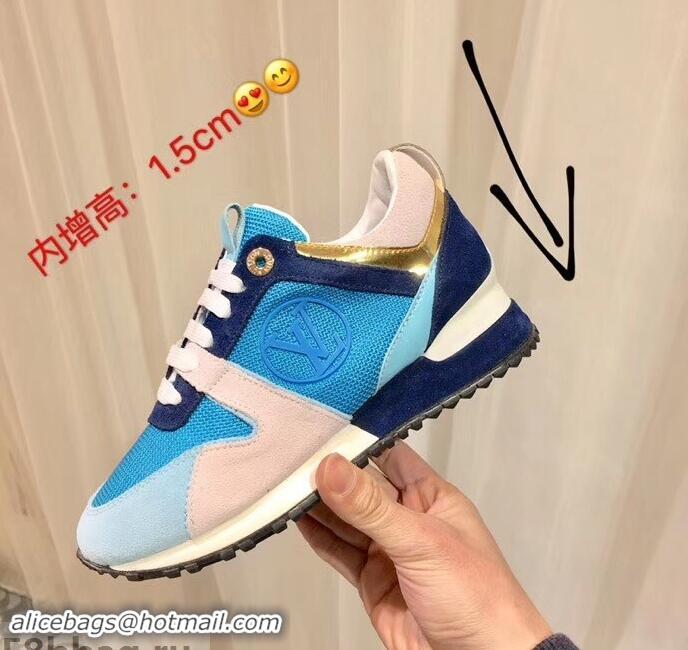 Best Promotional Louis Vuitton Run Away Sneakers LV92245 Blue