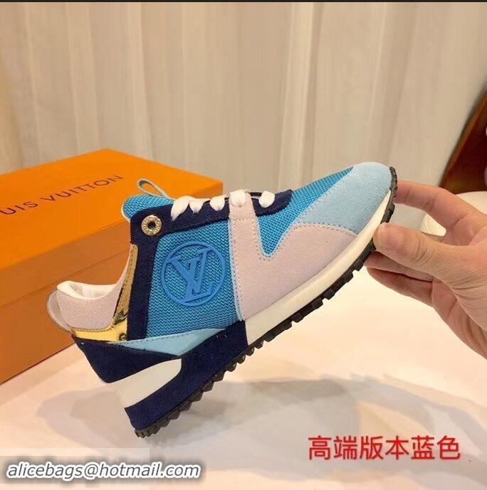 Best Promotional Louis Vuitton Run Away Sneakers LV92245 Blue