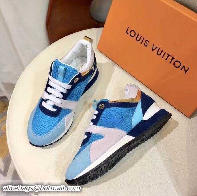 Best Promotional Louis Vuitton Run Away Sneakers LV92245 Blue