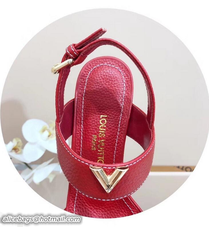 Low Cost Louis Vuitton Heel 10.5cm Platform 2cm New Wave Sandals LV91901 Red 2019