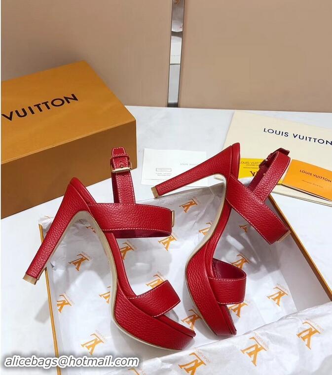 Low Cost Louis Vuitton Heel 10.5cm Platform 2cm New Wave Sandals LV91901 Red 2019