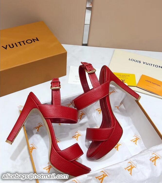 Low Cost Louis Vuitton Heel 10.5cm Platform 2cm New Wave Sandals LV91901 Red 2019