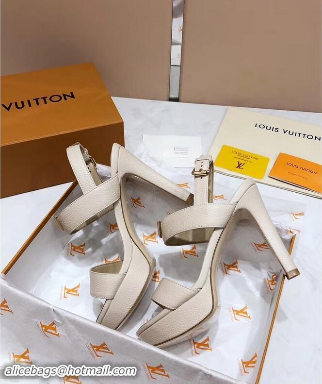 Promotional Louis Vuitton Heel 10.5cm Platform 2cm New Wave Sandals LV91901 Creamy 2019