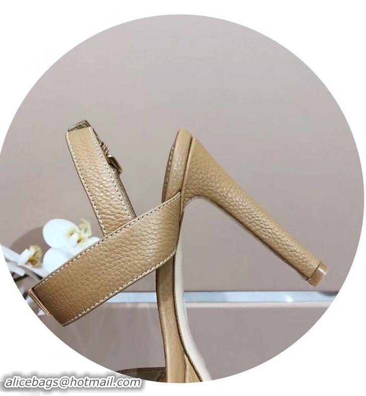 Best Price Louis Vuitton Heel 10.5cm Platform 2cm New Wave Sandals LV91901 Apricot 2019