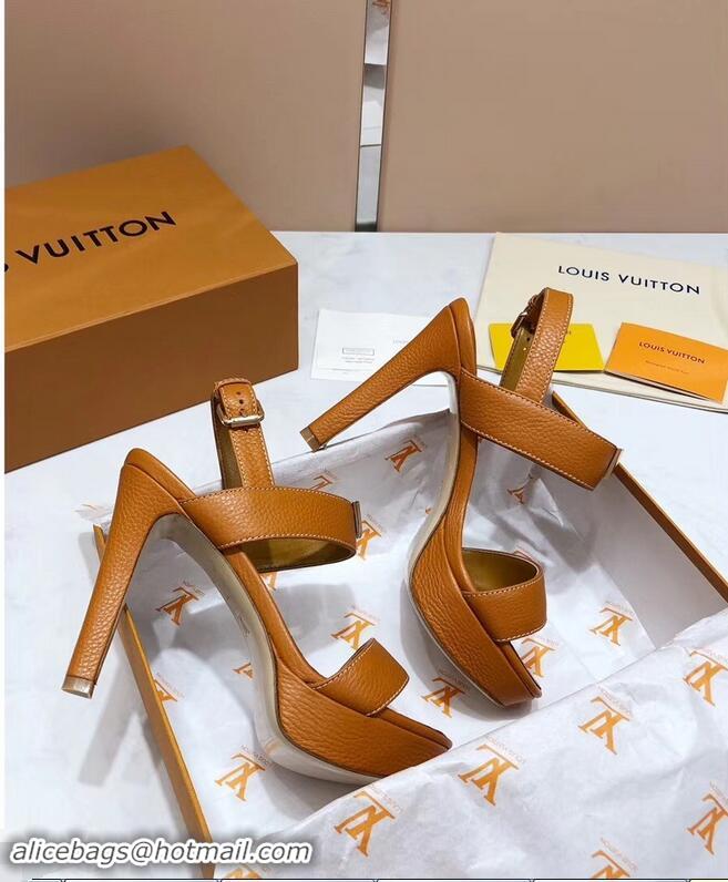 Grade Design Louis Vuitton Heel 10.5cm Platform 2cm New Wave Sandals LV91901 Khaki 2019