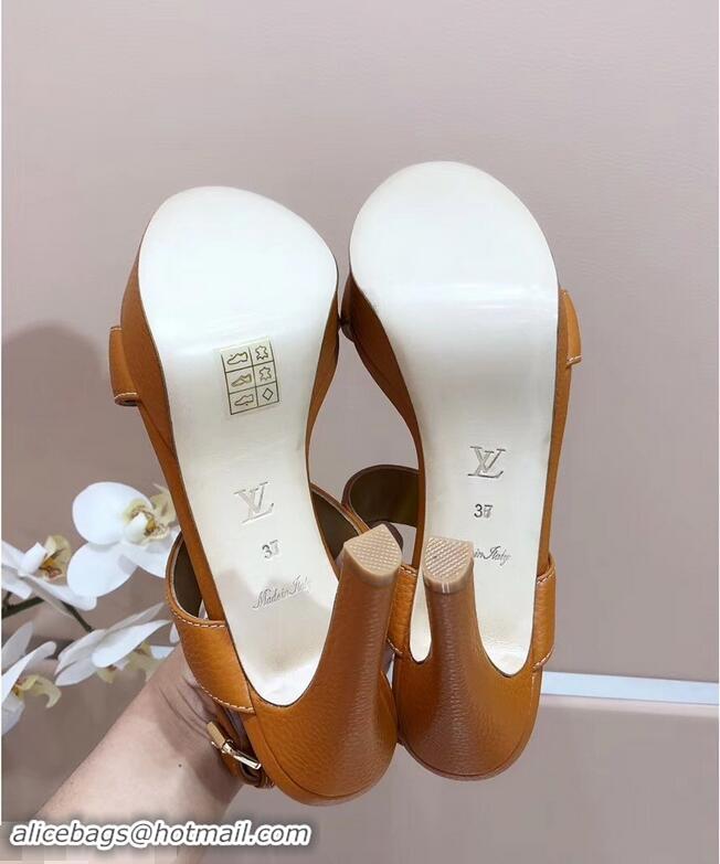 Grade Design Louis Vuitton Heel 10.5cm Platform 2cm New Wave Sandals LV91901 Khaki 2019