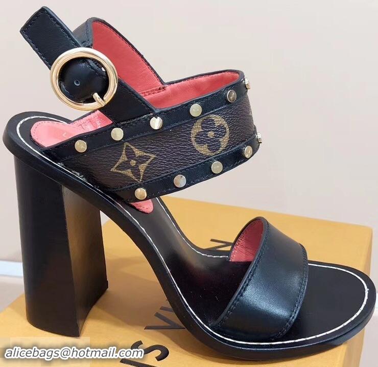 Discount Louis Vuitton Studs Heel 10cm Passenger Sandals LV92909 Monogram Canvas 2019