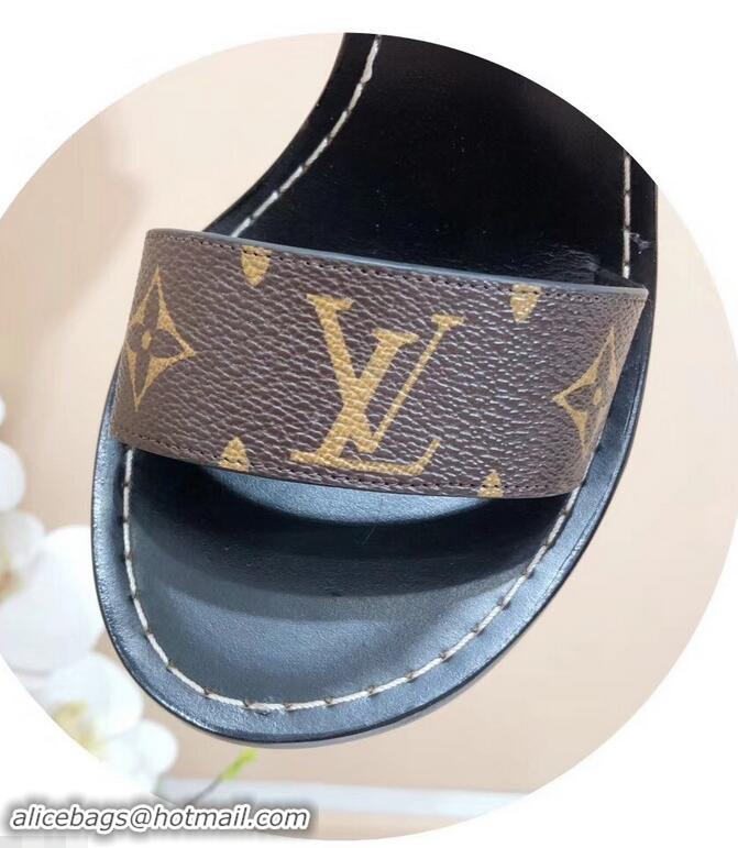 Low Price Louis Vuitton Studs Heel 10cm Passenger Sandals LV92909 Black 2019