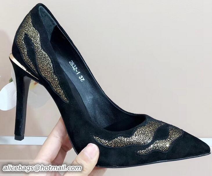 ​Discount Louis Vuitton Heel 10.5cm Eyeline Pumps Python LV91912 Pattern Black 2019