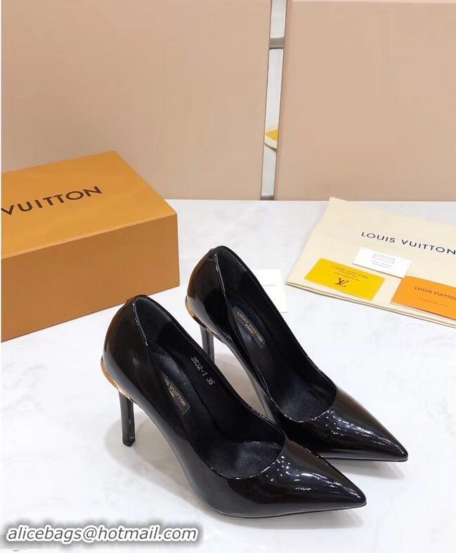 Buy Replicas Louis Vuitton Heel 10.5cm Eyeline Pumps LV91915 Patent Black 2019