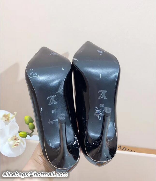 Buy Replicas Louis Vuitton Heel 10.5cm Eyeline Pumps LV91915 Patent Black 2019