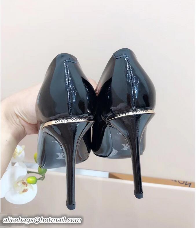 Buy Replicas Louis Vuitton Heel 10.5cm Eyeline Pumps LV91915 Patent Black 2019