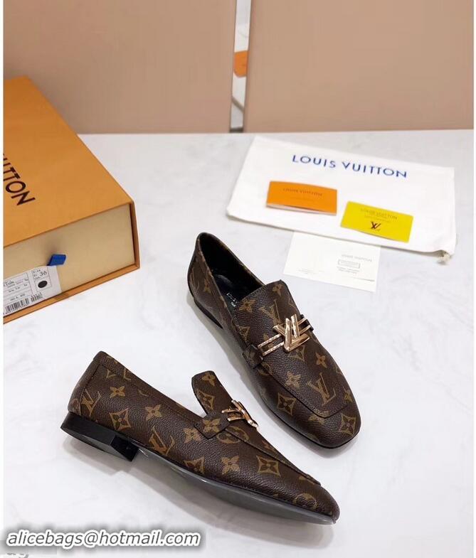 Most Popular Louis Vuitton Upper Case Flat Loafer 1A4EW3 Monogram Canvas 2019