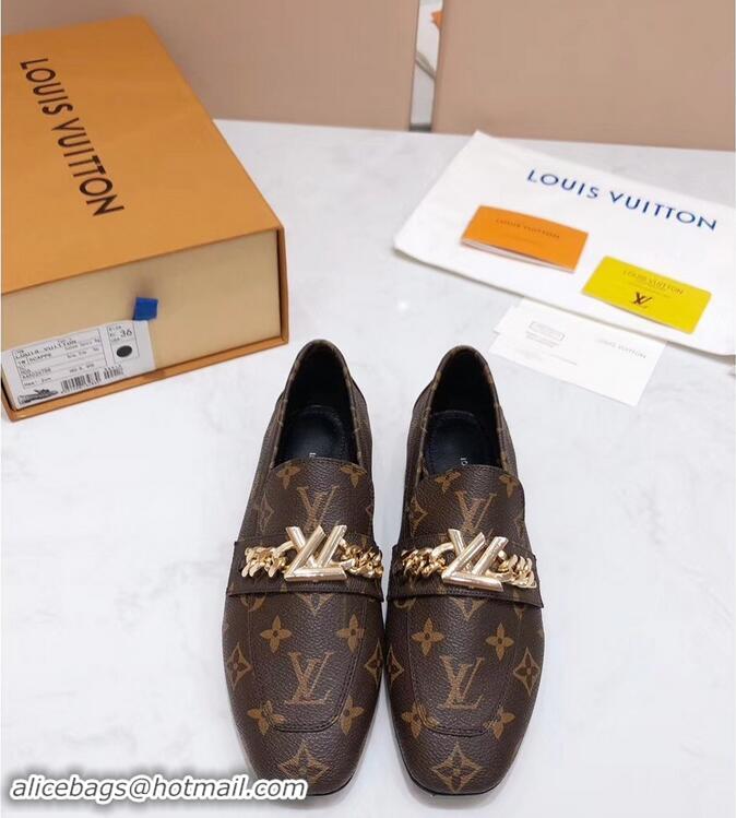 Low Price Louis Vuitton Upper Case Flat Loafer Chain 1A4XDD Monogram Canvas 2019