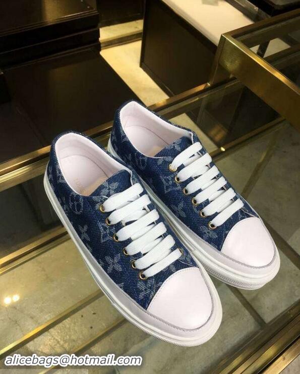 Buy Perfect Louis Vuitton Monogram Denim Stellar Sneakers 1A4WTT Bleu Jeans Blue 2019