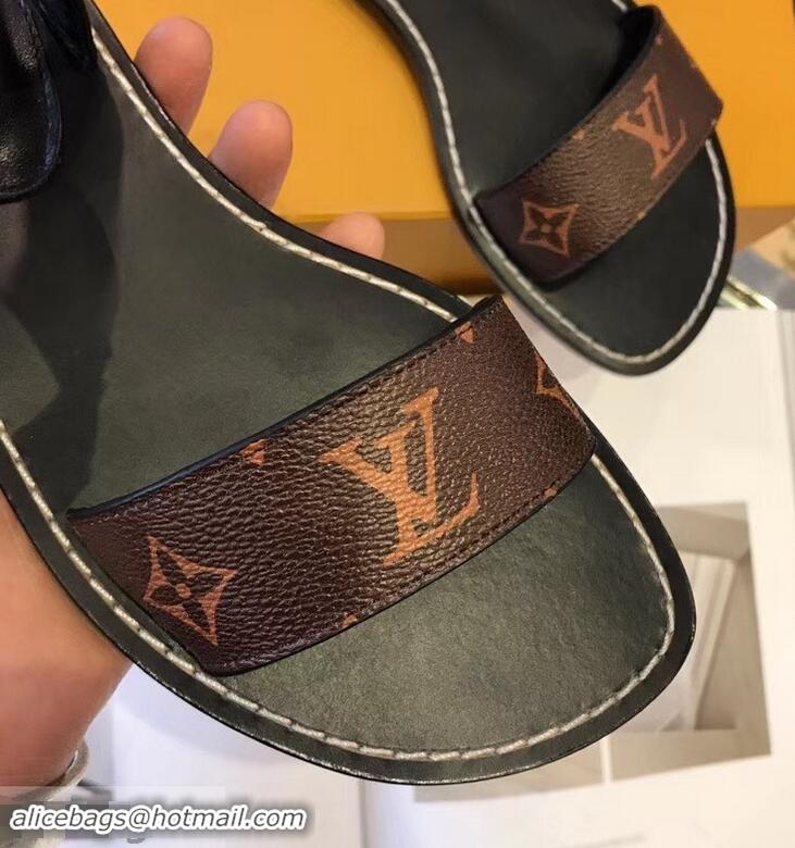 Buy Promotional Louis Vuitton Nomad Flat Sandals LV93305 Black 2019