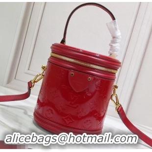 Best Grade Louis Vuitton Monogram Vernis Leather Canvas Cannes Beauty Case Bucket Bag M53998 Rouge 2019