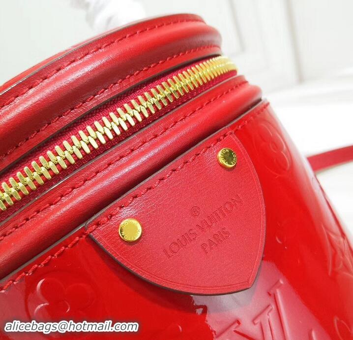 Best Grade Louis Vuitton Monogram Vernis Leather Canvas Cannes Beauty Case Bucket Bag M53998 Rouge 2019